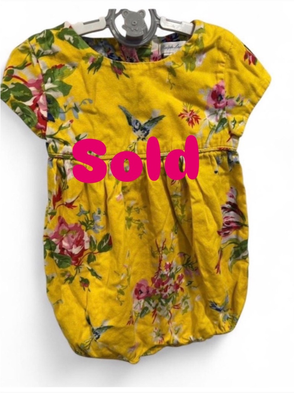 Ralph Lauren Yellow Floral Baby Romper 24M